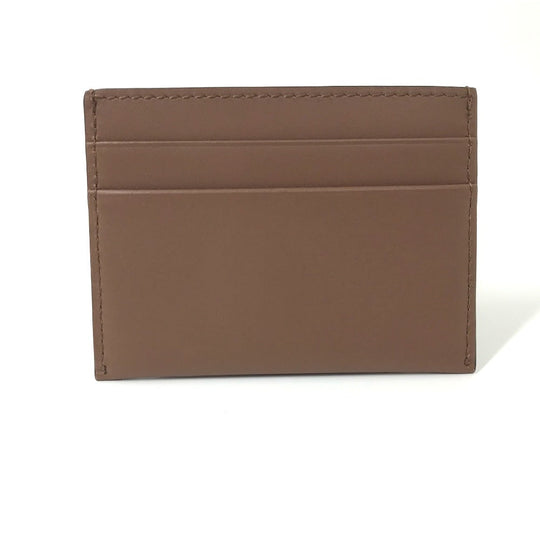 BURBERRY Card Case leather Brown logo Women Used Authentic