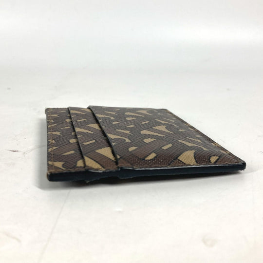 BURBERRY Card Case leather Brown TB logo unisex(Unisex) Used Authentic