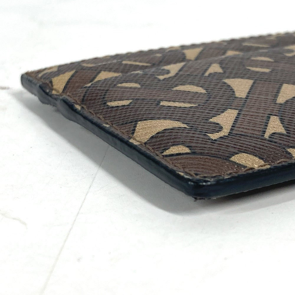 BURBERRY Card Case leather Brown TB logo unisex(Unisex) Used Authentic