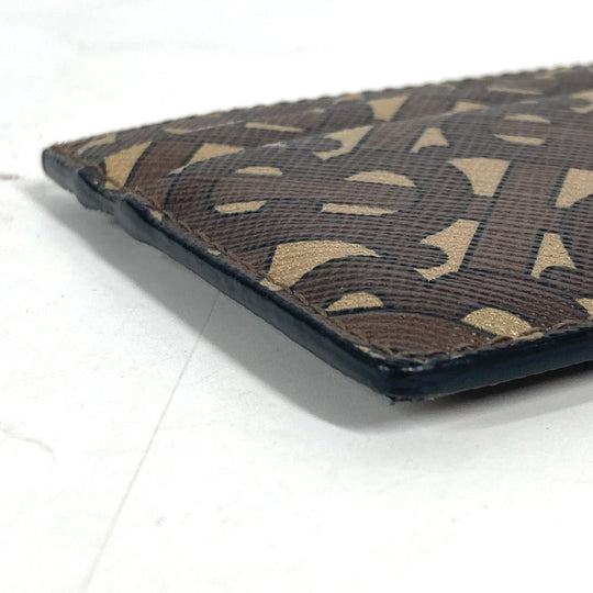 BURBERRY Card Case leather Brown TB logo unisex(Unisex) Used Authentic