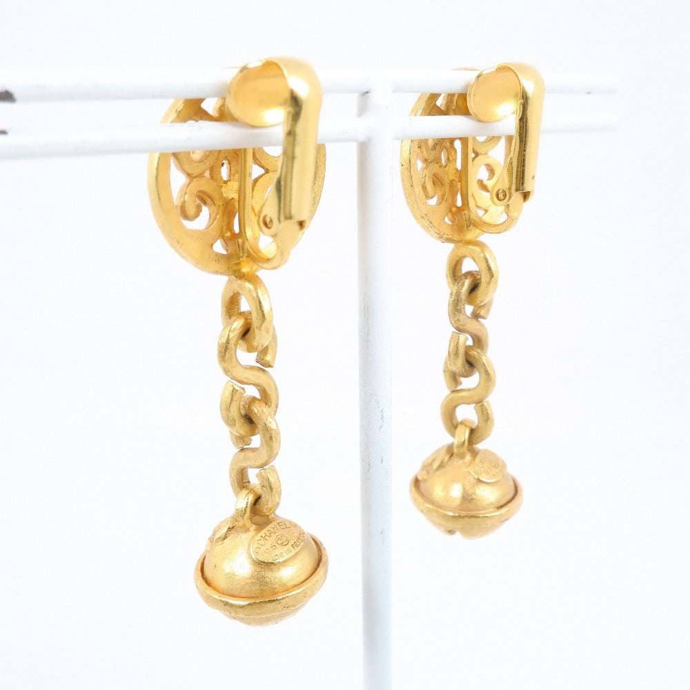 CHANEL Earring Plated Gold gold bell Women Used Authentic