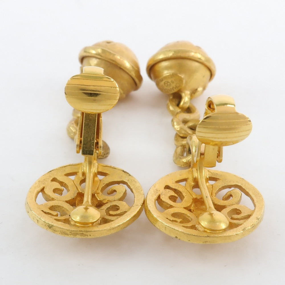 CHANEL Earring Plated Gold gold bell Women Used Authentic