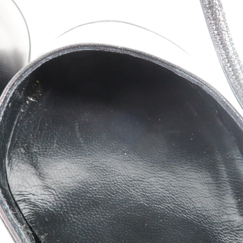 CHANEL Sandals Calfskin, patent leather black Women 35 1/2 Used Authentic