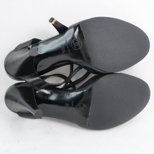 CHANEL Sandals Calfskin, patent leather black Women 35 1/2 Used Authentic