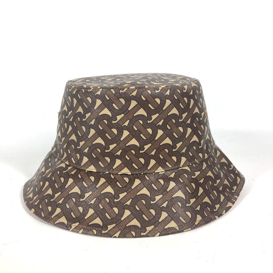 BURBERRY hat 8023808 polyamide Brown TB logo unisex(Unisex) L Used Authentic
