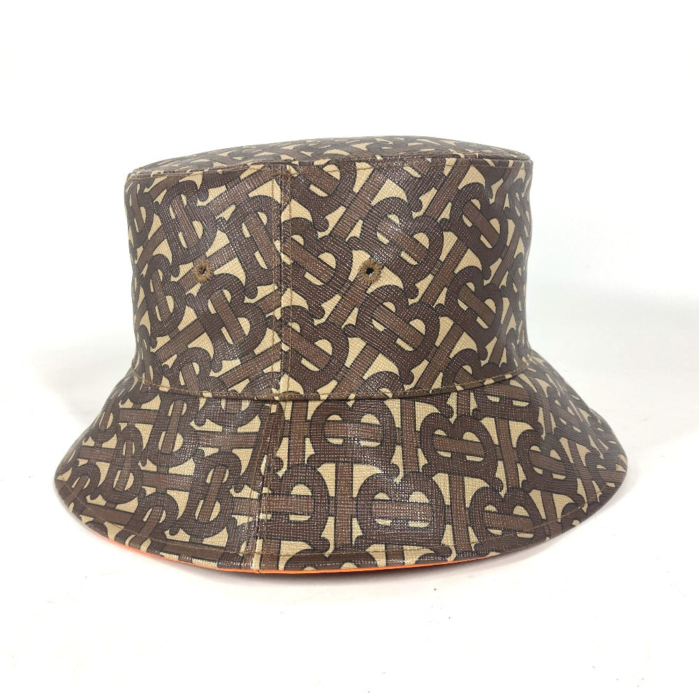 BURBERRY hat 8023808 polyamide Brown TB logo unisex(Unisex) L Used Authentic
