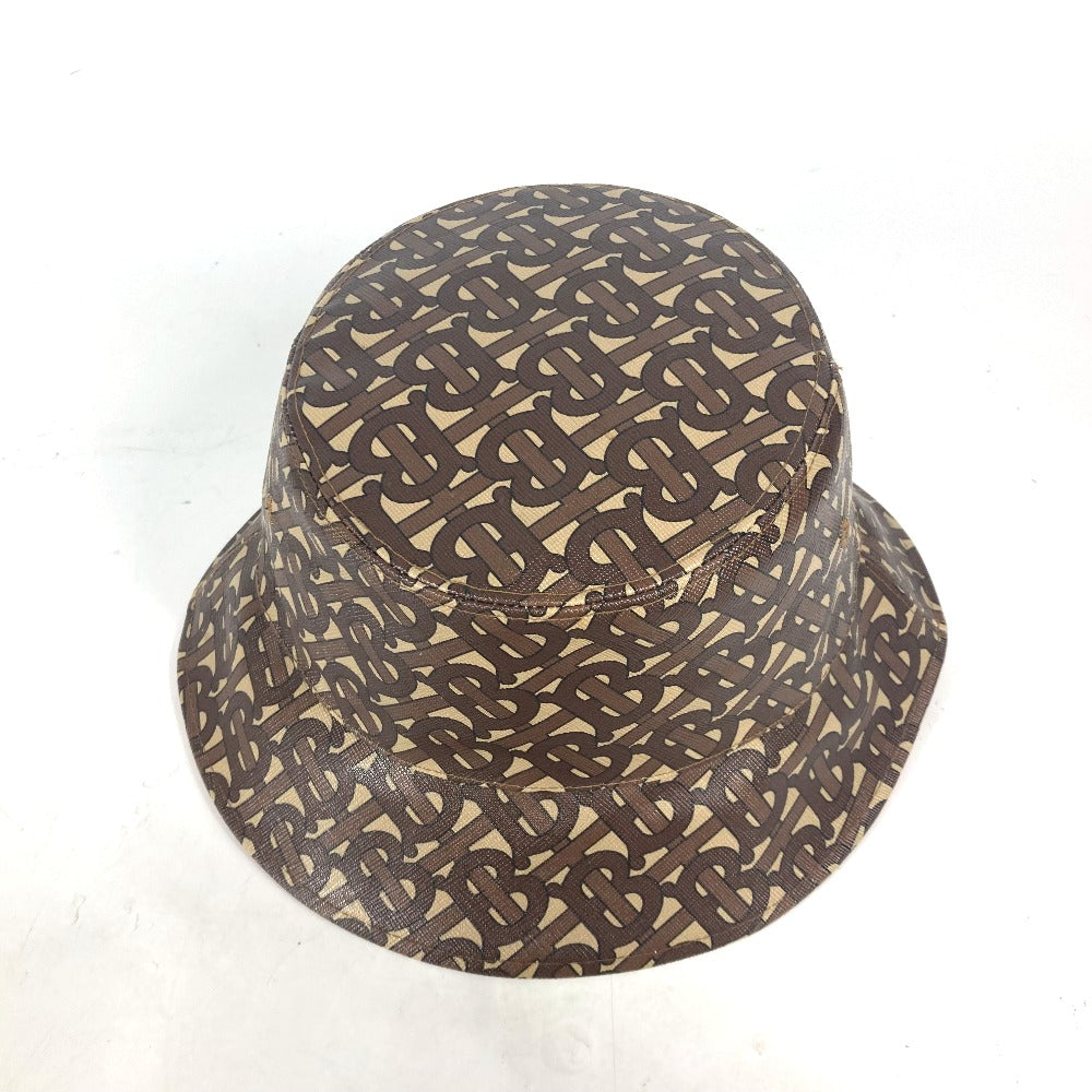 BURBERRY hat 8023808 polyamide Brown TB logo unisex(Unisex) L Used Authentic