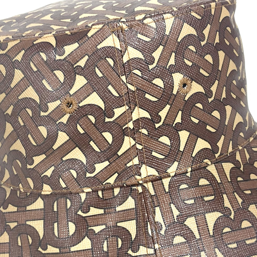 BURBERRY hat 8023808 polyamide Brown TB logo unisex(Unisex) L Used Authentic