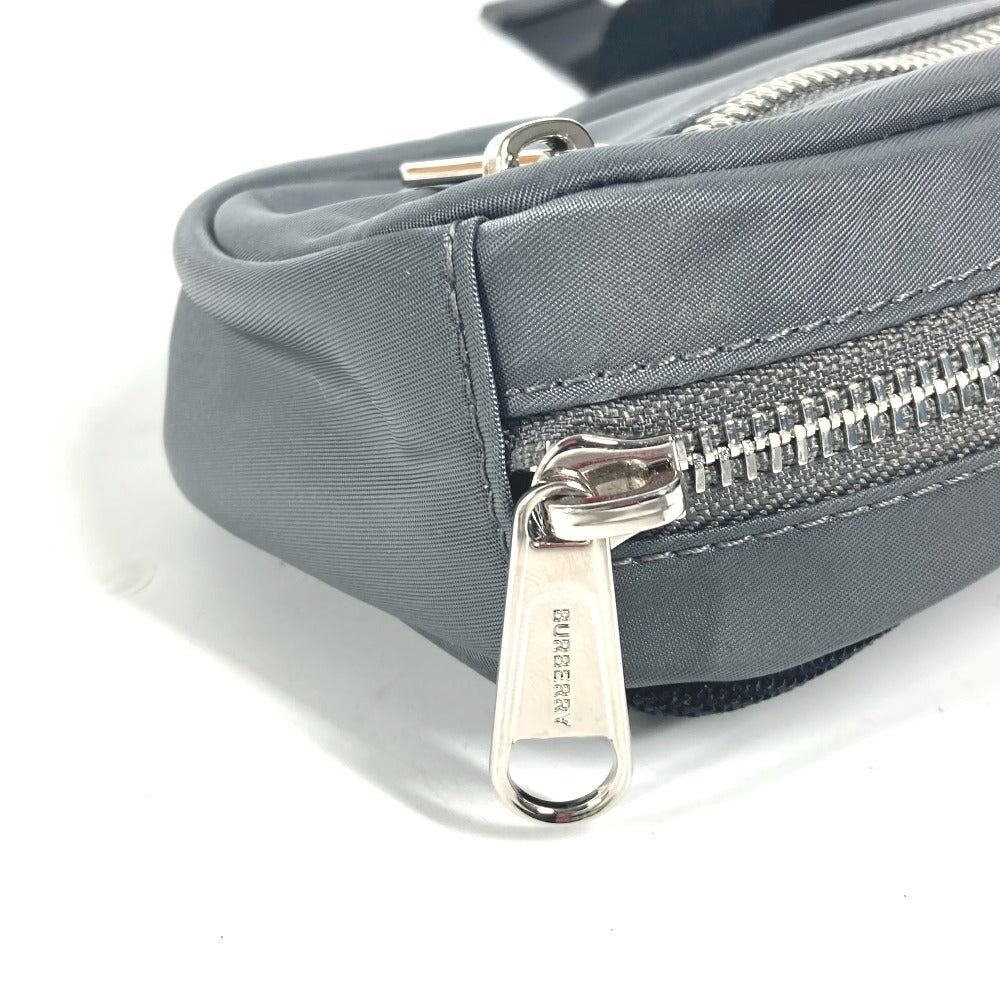 BURBERRY Sling bag 8052888 Nylon gray cross logo mens Used Authentic