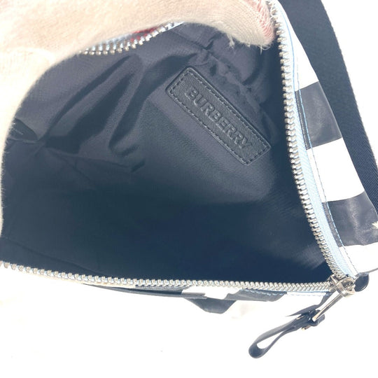 BURBERRY Sling bag 8023909 Nylon white Check logo mens Used Authentic