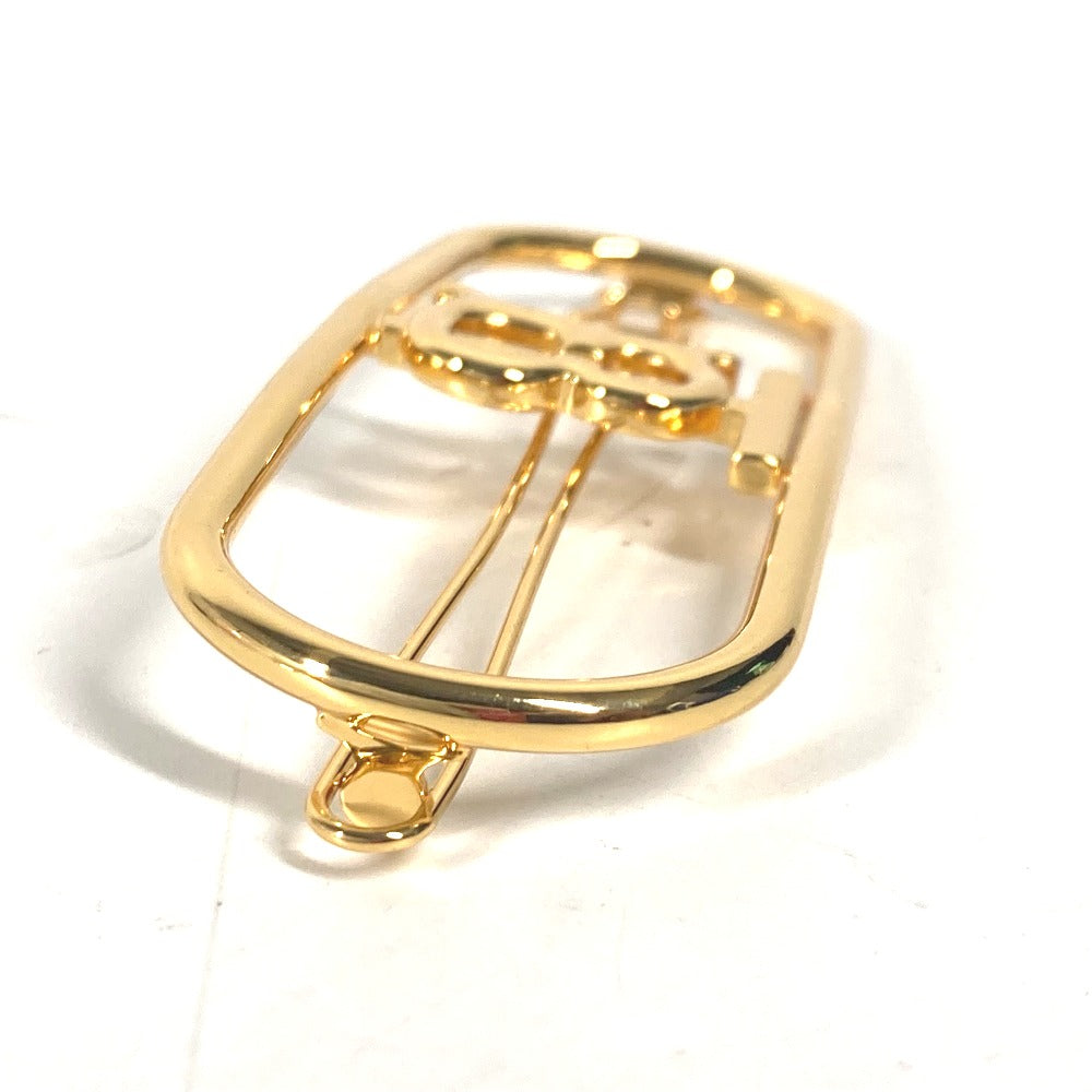 BURBERRY Valletta metal gold TB logo Women Used Authentic