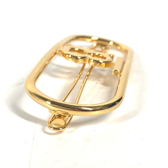 BURBERRY Valletta metal gold TB logo Women Used Authentic