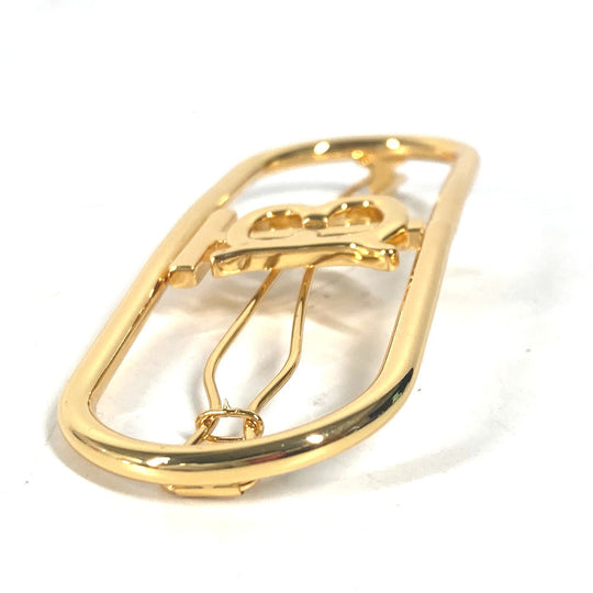 BURBERRY Valletta metal gold TB logo Women Used Authentic