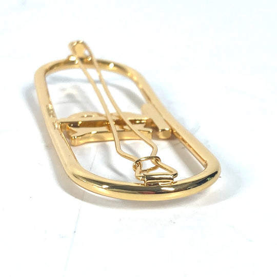 BURBERRY Valletta metal gold TB logo Women Used Authentic