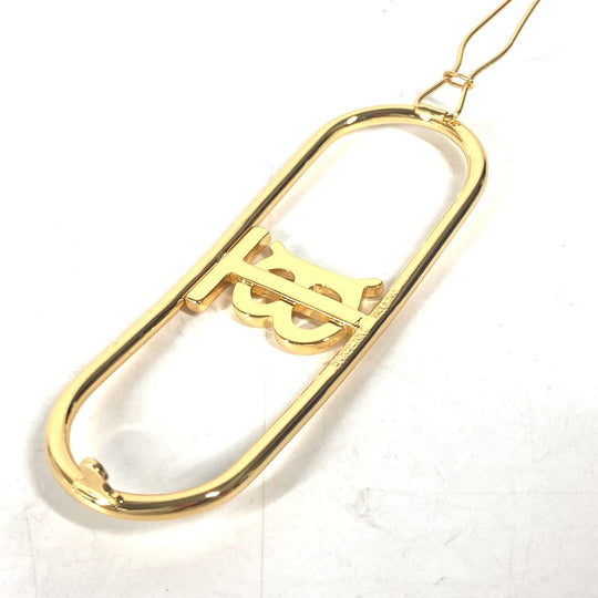 BURBERRY Valletta metal gold TB logo Women Used Authentic