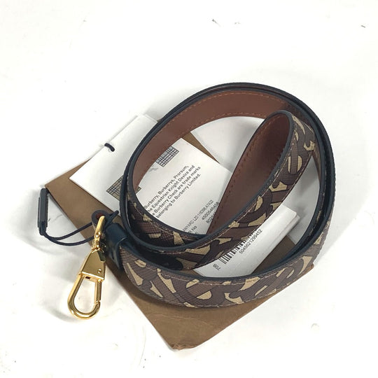 BURBERRY strap 8025468 leather Brown TB logo Women(Unisex) Used Authentic