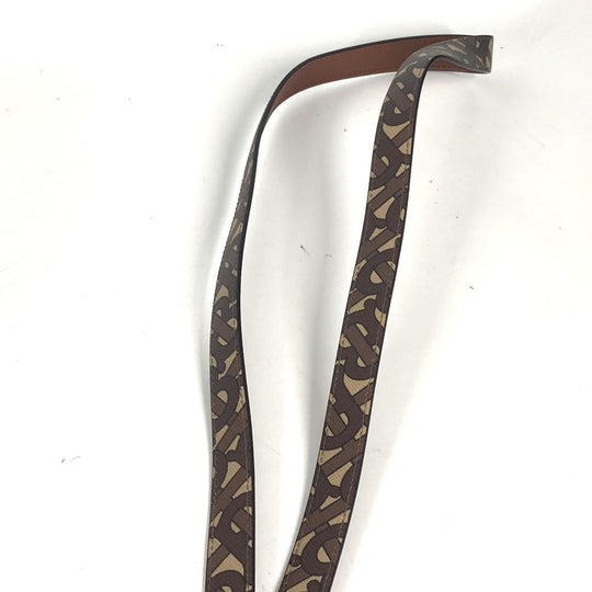 BURBERRY strap 8025468 leather Brown TB logo Women(Unisex) Used Authentic