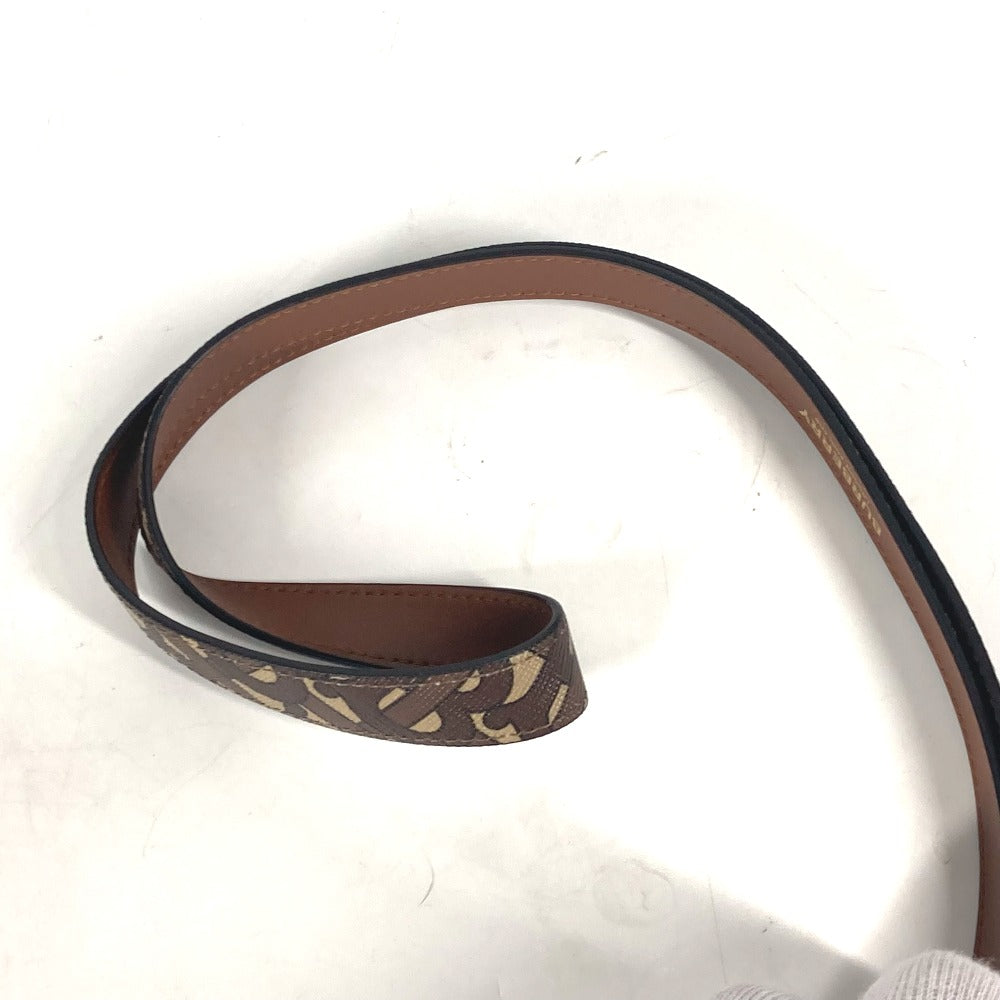 BURBERRY strap 8025468 leather Brown TB logo Women(Unisex) Used Authentic