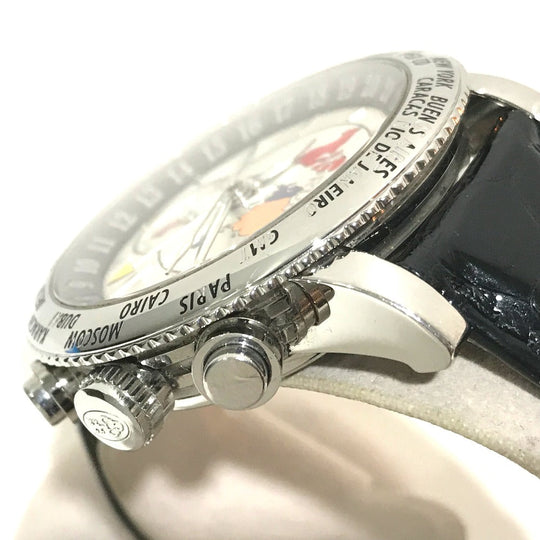 CORUM Watches Mechanical Automatic 983.201.20 Stainless Steel, Leather Belt Silver Classical GMT Silver dial mens Used Authentic