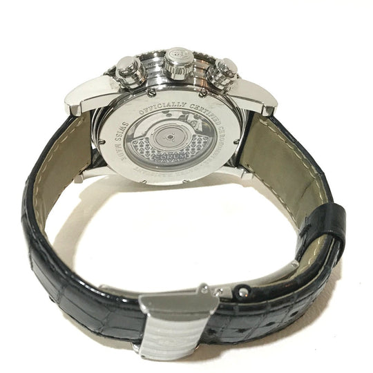 CORUM Watches Mechanical Automatic 983.201.20 Stainless Steel, Leather Belt Silver Classical GMT Silver dial mens Used Authentic