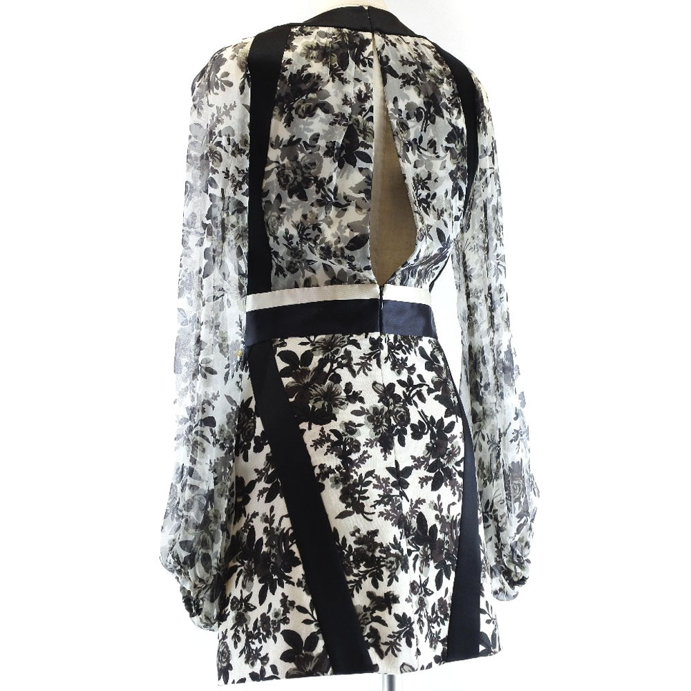 BALENCIAGA one piece silk Two-tone (black) 38