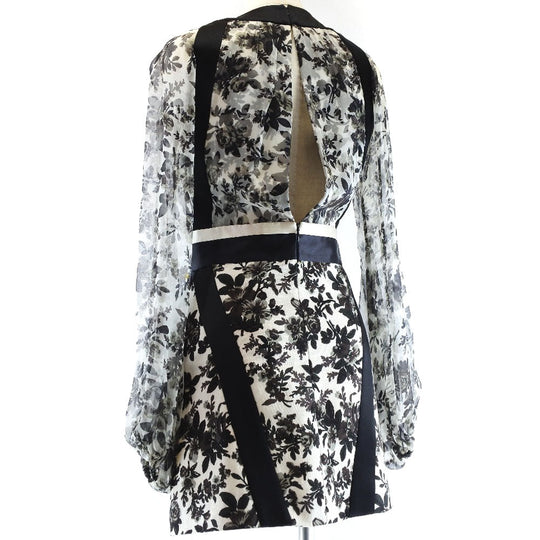 BALENCIAGA one piece silk Two-tone (black) 38