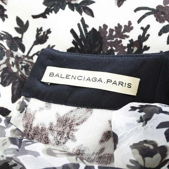 BALENCIAGA one piece silk Two-tone (black) 38