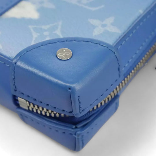 Louis Vuitton Monogram Clouds Soft Trunk Wallet Shoulder Bag Blue White Unisex