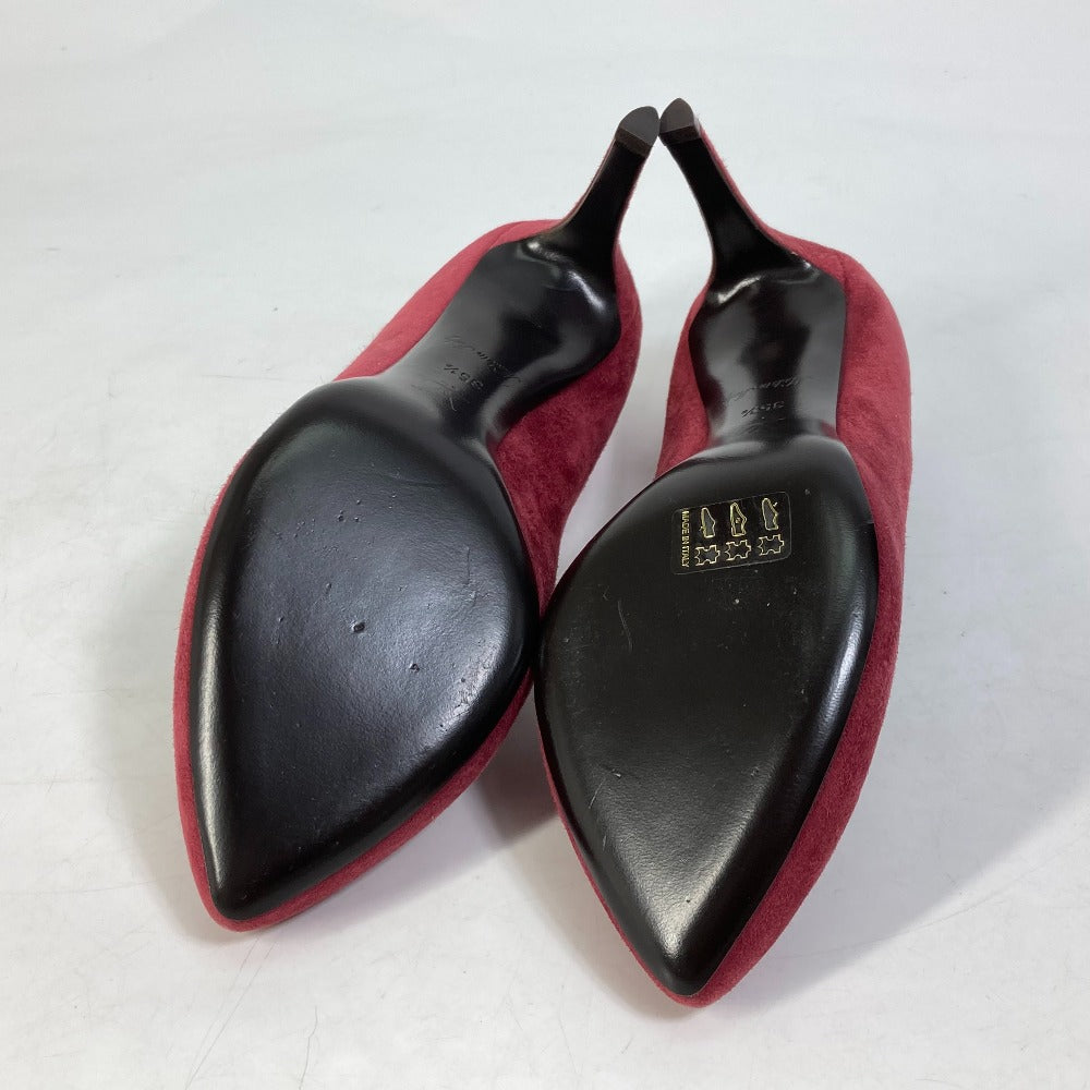 LOUIS VUITTON pumps Model number unknown suede Red padlock key with padlock Women 35.5 Used Authentic