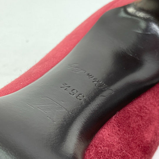 LOUIS VUITTON pumps Model number unknown suede Red padlock key with padlock Women 35.5 Used Authentic