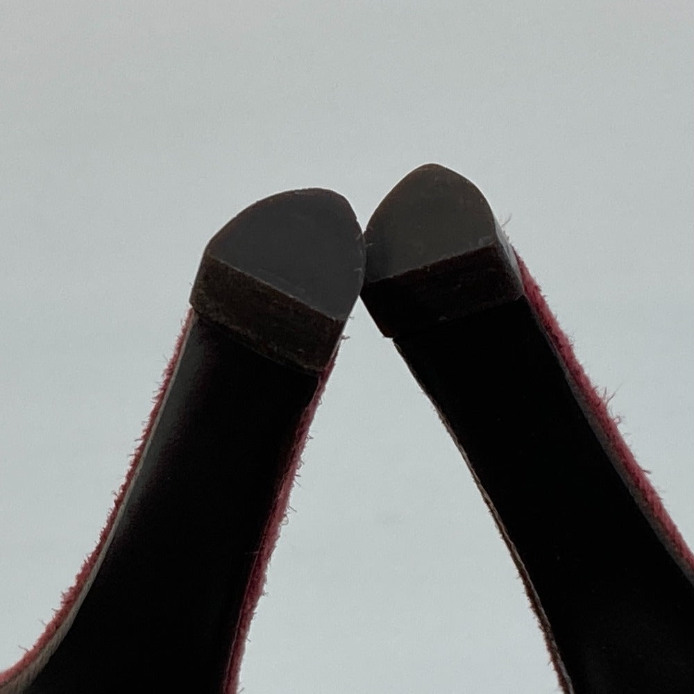 LOUIS VUITTON pumps Model number unknown suede Red padlock key with padlock Women 35.5 Used Authentic