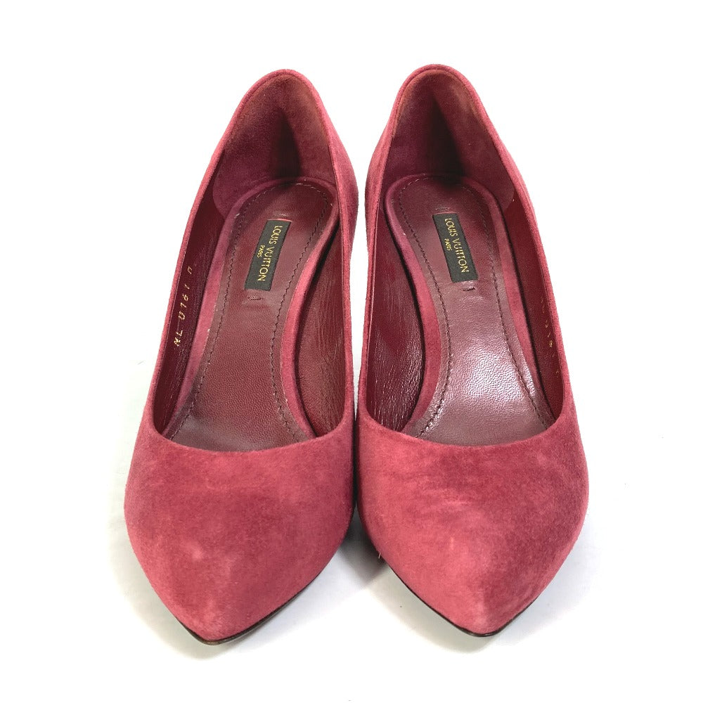 LOUIS VUITTON pumps Model number unknown suede Red padlock key with padlock Women 35.5 Used Authentic