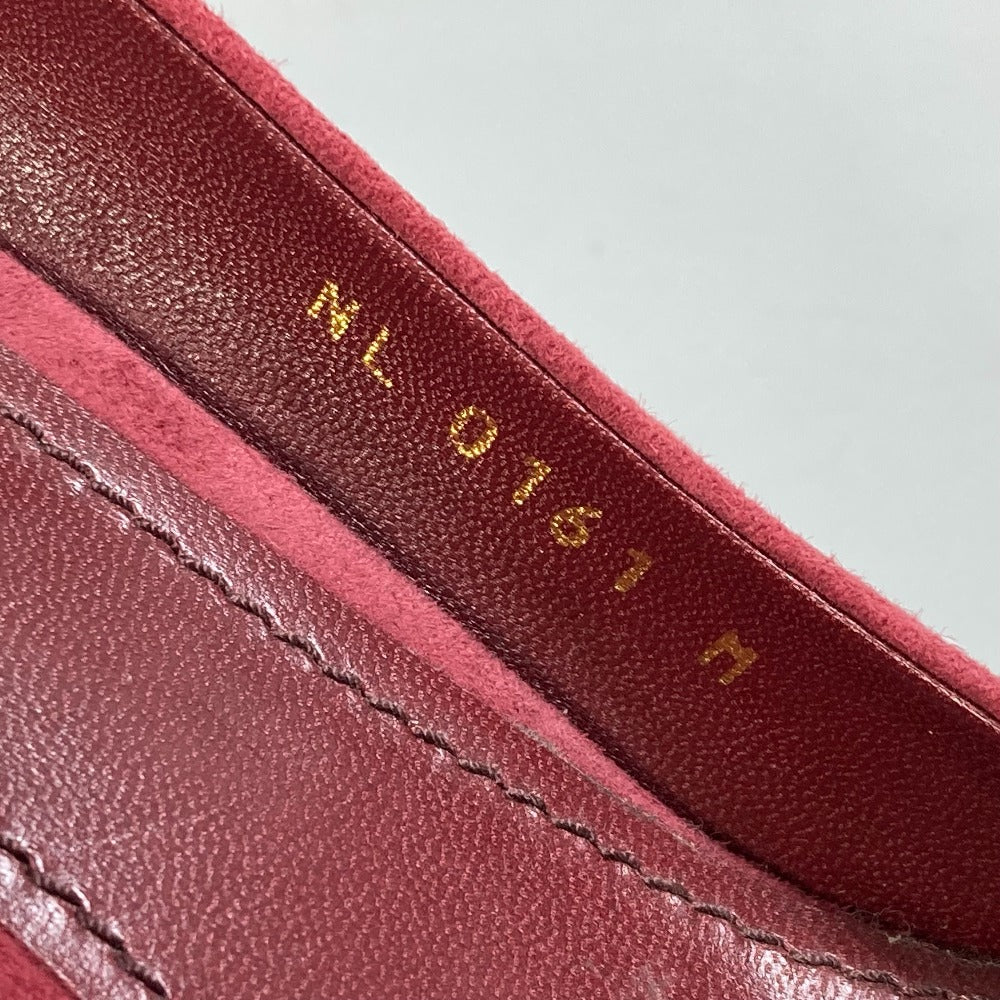 LOUIS VUITTON pumps Model number unknown suede Red padlock key with padlock Women 35.5 Used Authentic