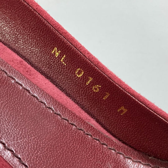 LOUIS VUITTON pumps Model number unknown suede Red padlock key with padlock Women 35.5 Used Authentic