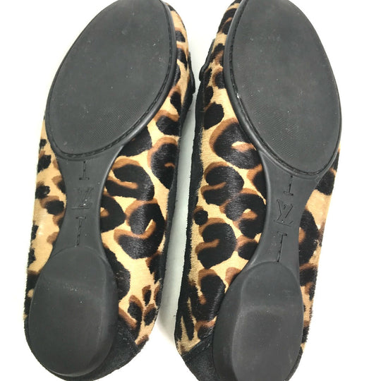 LOUIS VUITTON pumps Œ^”ԕs–¾ Harako Brown Tassel fringe Leopard leopard print leopard Women 35 Used Authentic