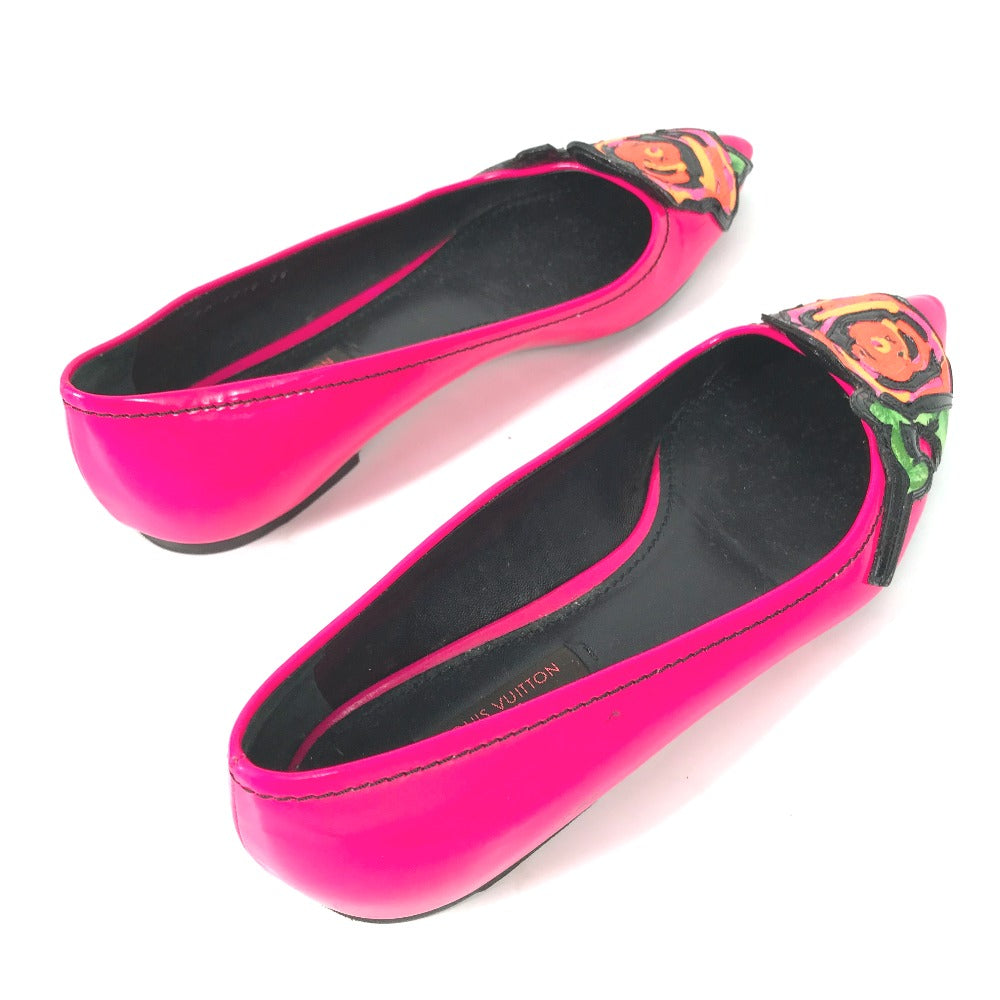 LOUIS VUITTON pumps leather pink Graffiti Rose Rose Rose Women 36 Used Authentic