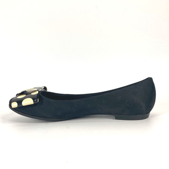 LOUIS VUITTON pumps Patent Leather, Canvas black Vernis Yayoi Kusama collaboration ribbon ribbon dot polka dot 36.5