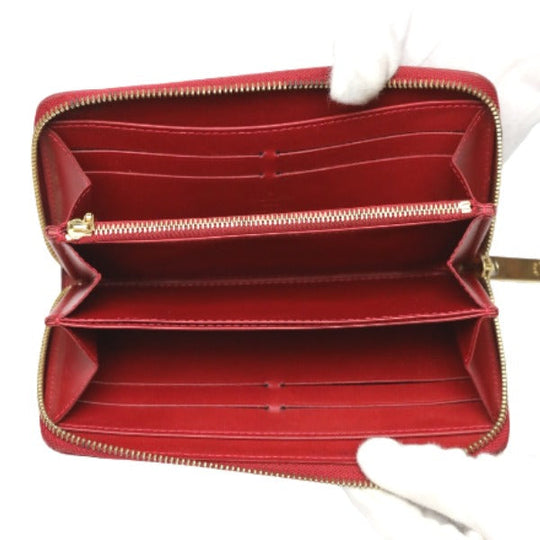LOUIS VUITTON Long Wallet Purse M91981 Monogram Vernis Pomdamul Zip Around Vernis Zippy wallet Women Used Authentic