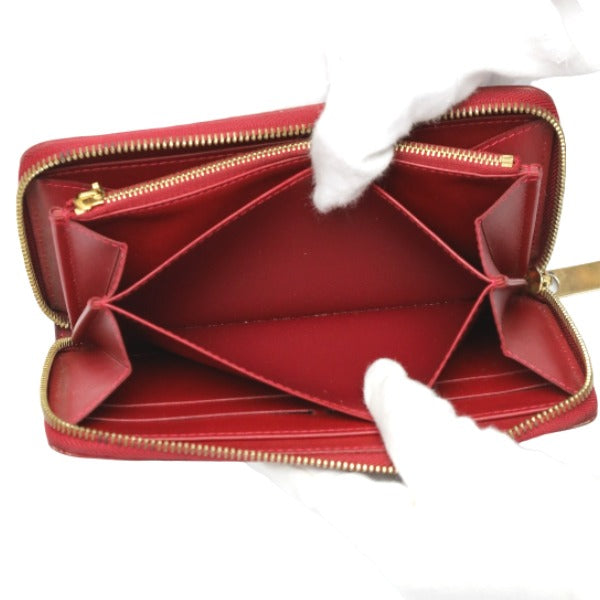 LOUIS VUITTON Long Wallet Purse M91981 Monogram Vernis Pomdamul Zip Around Vernis Zippy wallet Women Used Authentic