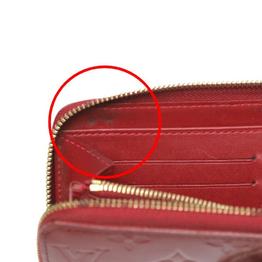 LOUIS VUITTON Long Wallet Purse M91981 Monogram Vernis Pomdamul Zip Around Vernis Zippy wallet Women Used Authentic