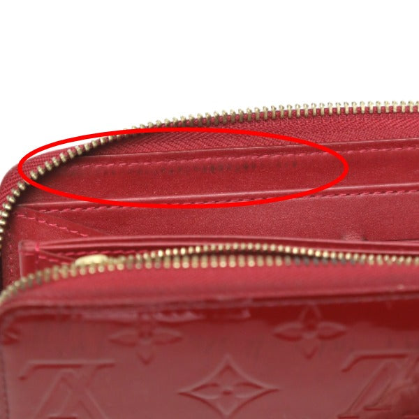 LOUIS VUITTON Long Wallet Purse M91981 Monogram Vernis Pomdamul Zip Around Vernis Zippy wallet Women Used Authentic