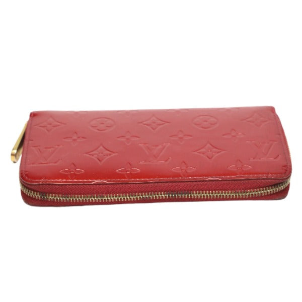 LOUIS VUITTON Long Wallet Purse M91981 Monogram Vernis Pomdamul Zip Around Vernis Zippy wallet Women Used Authentic