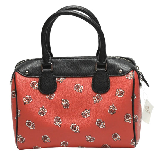 COACH Handbag F55465 leather Orange x Black 2WAYShoulder Bag Crossbody Mini Boston Unused item Women Used Authentic