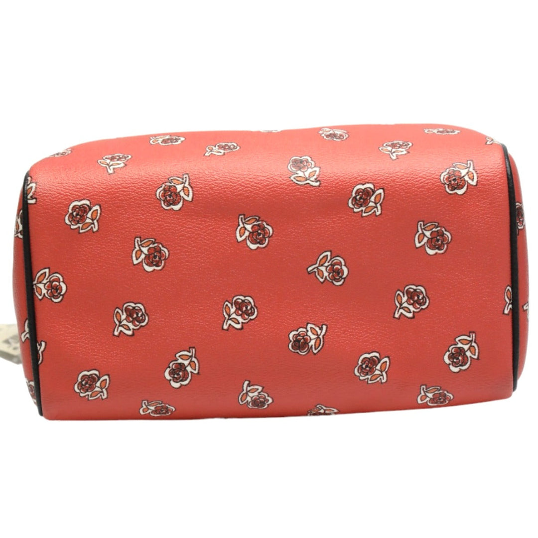 COACH Handbag F55465 leather Orange x Black 2WAYShoulder Bag Crossbody Mini Boston Unused item Women Used Authentic