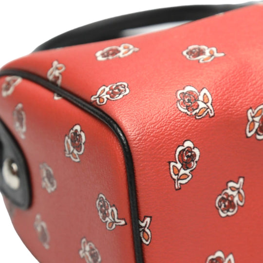 COACH Handbag F55465 leather Orange x Black 2WAYShoulder Bag Crossbody Mini Boston Unused item Women Used Authentic