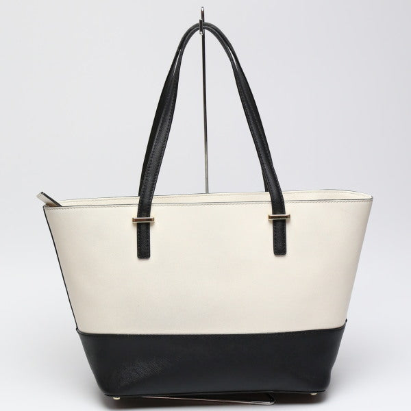 Kate Spade Tote Bag leather Black x cream kate spade Women Used Authentic