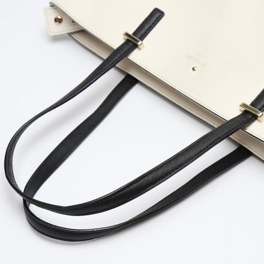 Kate Spade Tote Bag leather Black x cream kate spade Women Used Authentic