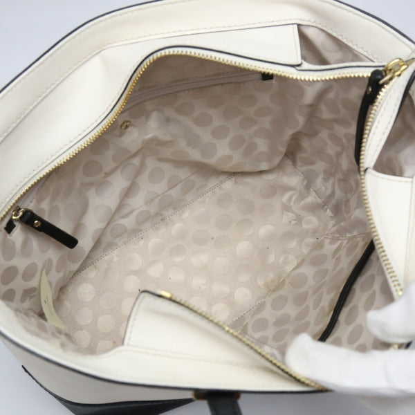 Kate Spade Tote Bag leather Black x cream kate spade Women Used Authentic