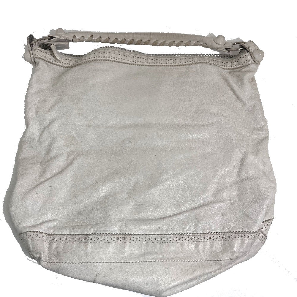 BALENCIAGA Shoulder Bag 204527 lambskin white Covered Giant Day Editors Women Used Authentic