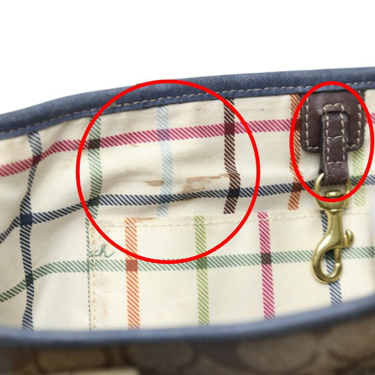 COACH Handbag G0773-11350P canvas Brown Tote Bag Signature canvas Women Used Authentic